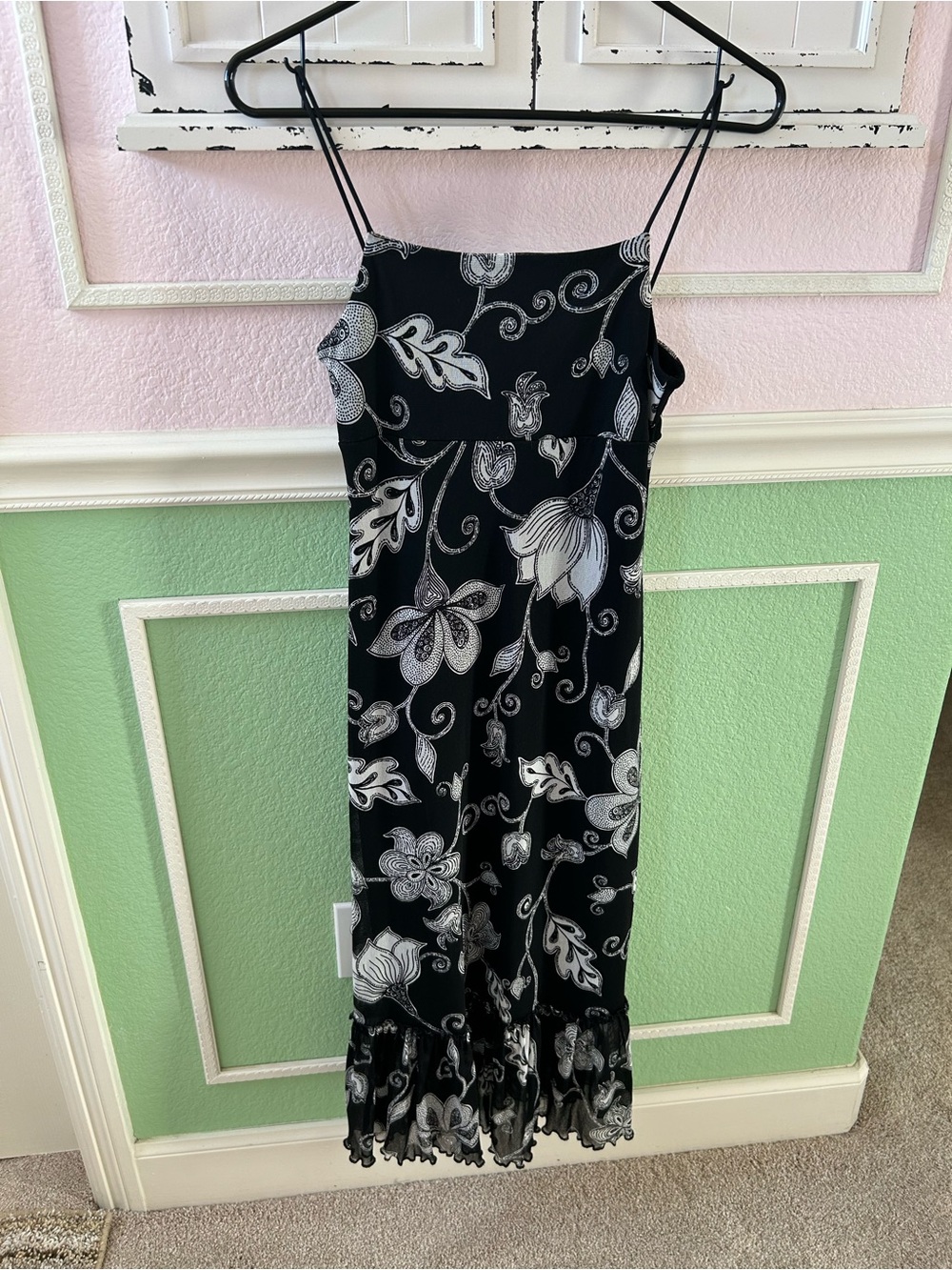 The Limited Black and White Floral Maxi Dress